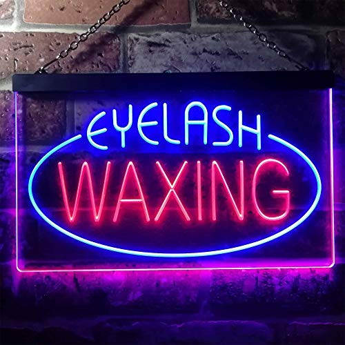 Beauty Salon Waxing Eyelash Dual LED Neon Light Sign
